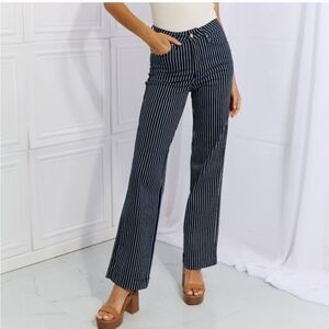 Judy Blue Striped Women's High Waisted Tummy Control Jean Pants_27